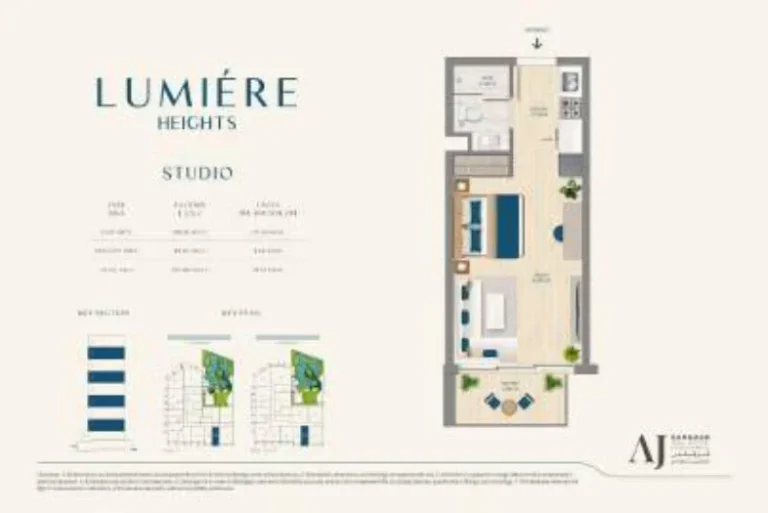 Lumiere Heights floor plan Studio · 450 sqft