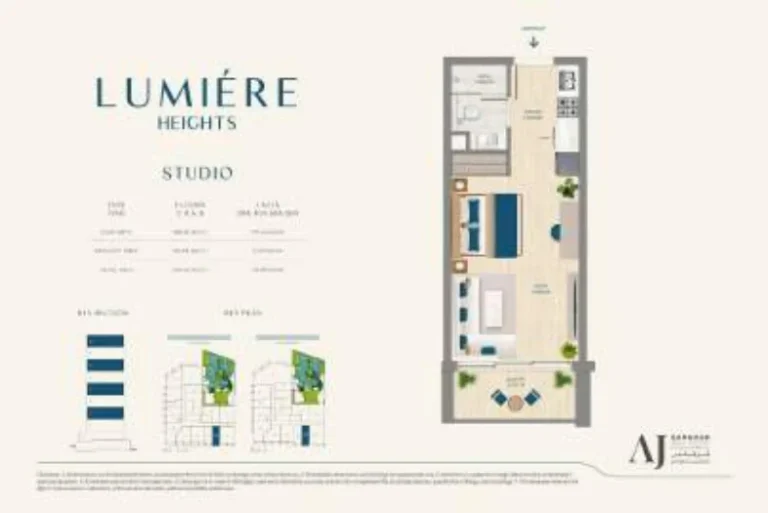Lumiere Heights floor plan Studio · 450 sqft