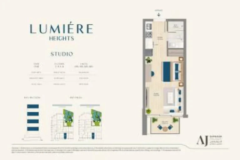 Lumiere Heights floor plan Studio · 450 sqft