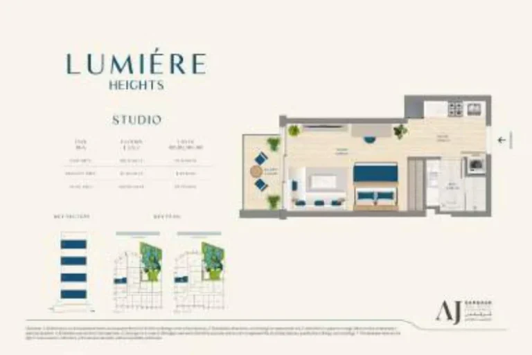 Lumiere Heights floor plan Studio · 450 sqft