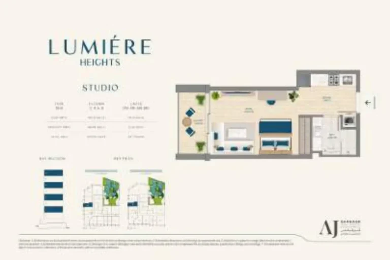Lumiere Heights floor plan Studio · 450 sqft