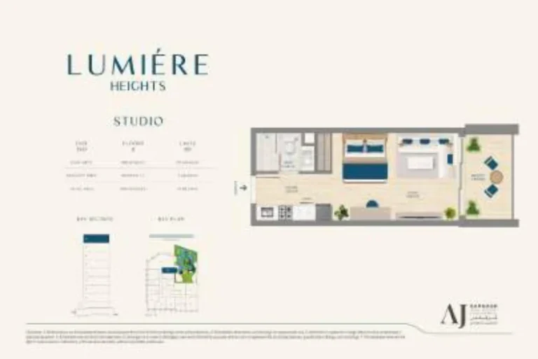 Lumiere Heights floor plan Studio · 450 sqft