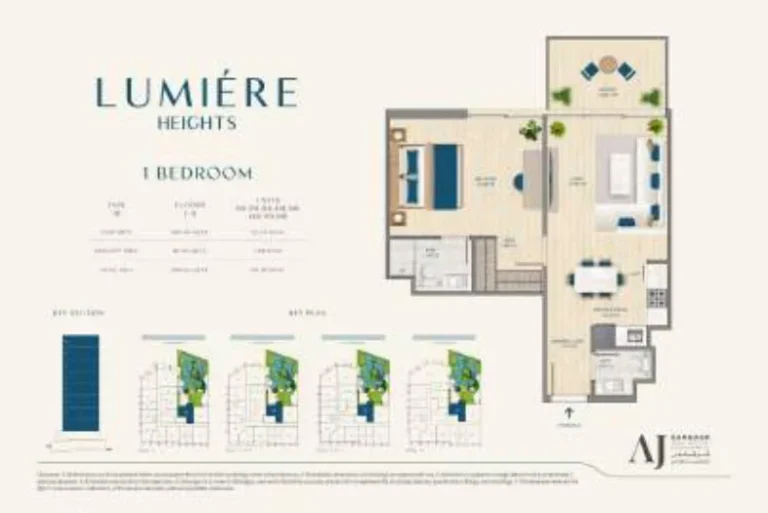 Lumiere Heights floor plan 1 BR · 750 sqft