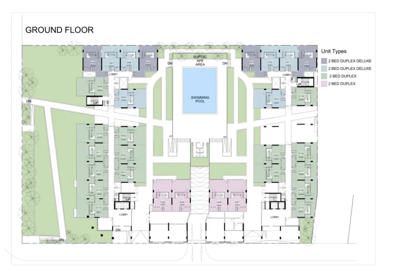 Oasis Tower 2 floor plan Студия