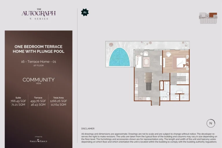 The Autograph-I Series floor plan 1 BR · 1266 sqft