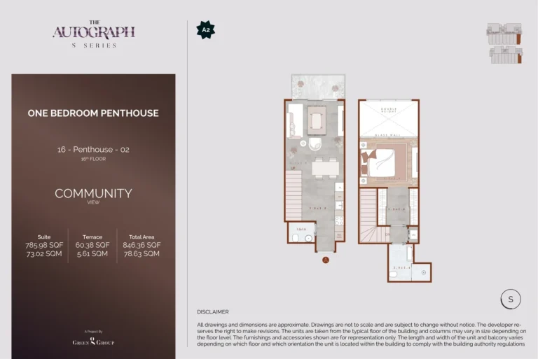 The Autograph-I Series floor plan 1 BR · 846 sqft