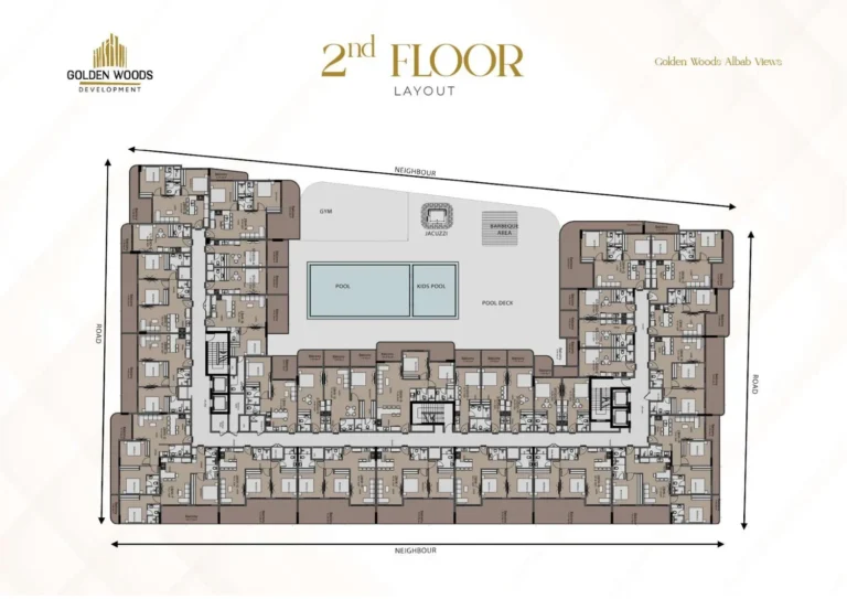 Golden Woods Albab Views floor plan Студия
