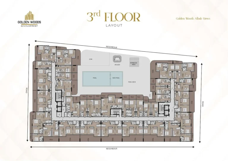 Golden Woods Albab Views floor plan Студия