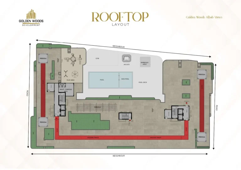Golden Woods Albab Views floor plan Студия