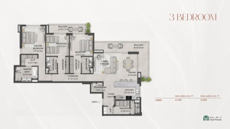 Lacina floor plan 3 BR