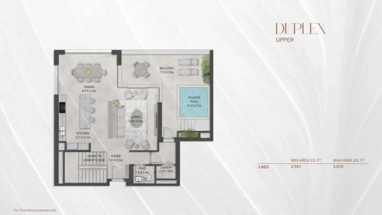 Serra floor plan 3 BR