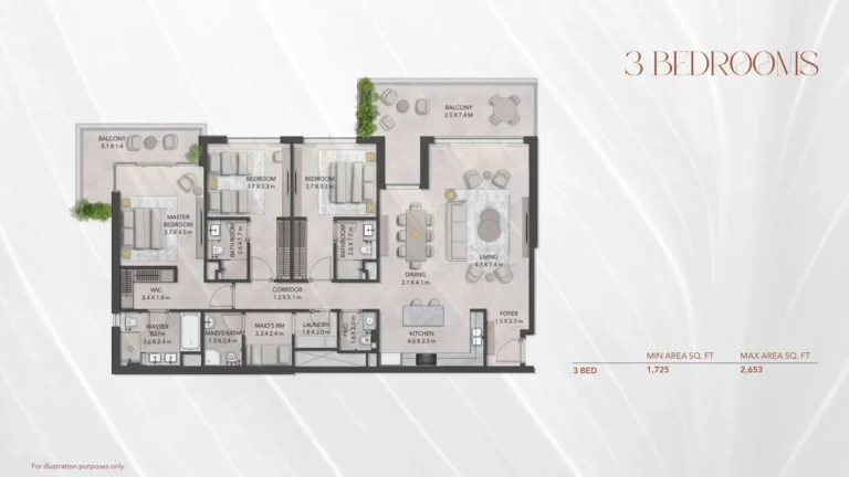 The Woods floor plan 3 BR