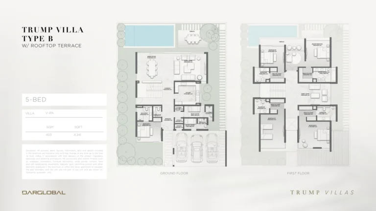 Trump Tower floor plan 5-спальн. · 4341 кв. фут