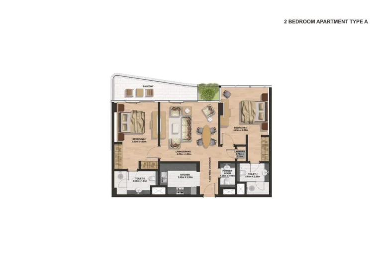 Gemini Splendor floor plan 2-спальн.
