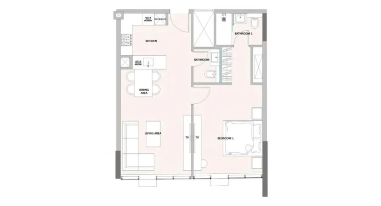 Golf Vista Heights floor plan 1-спальн.