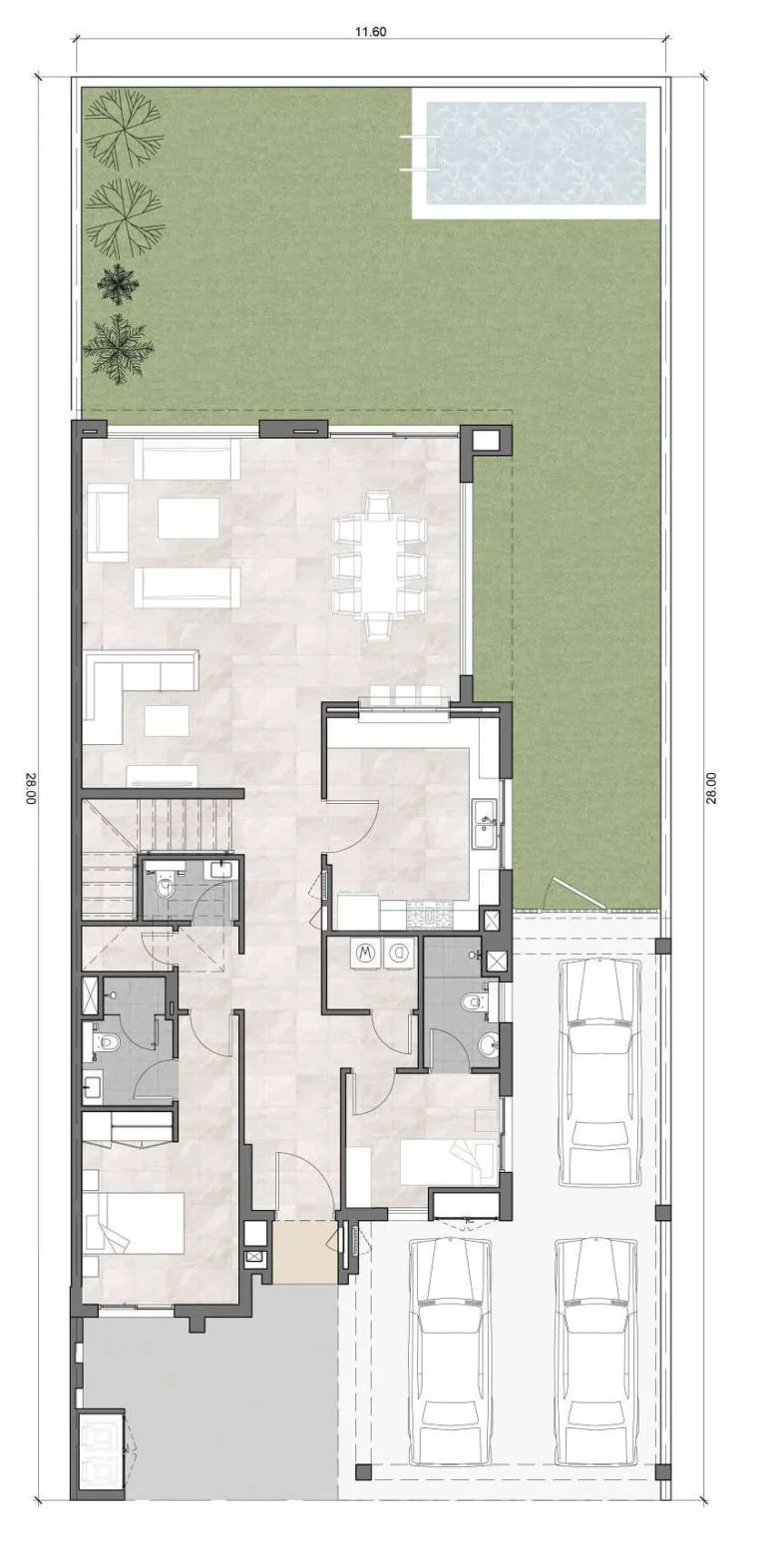 Hayat 1 floor plan 2-спальн.