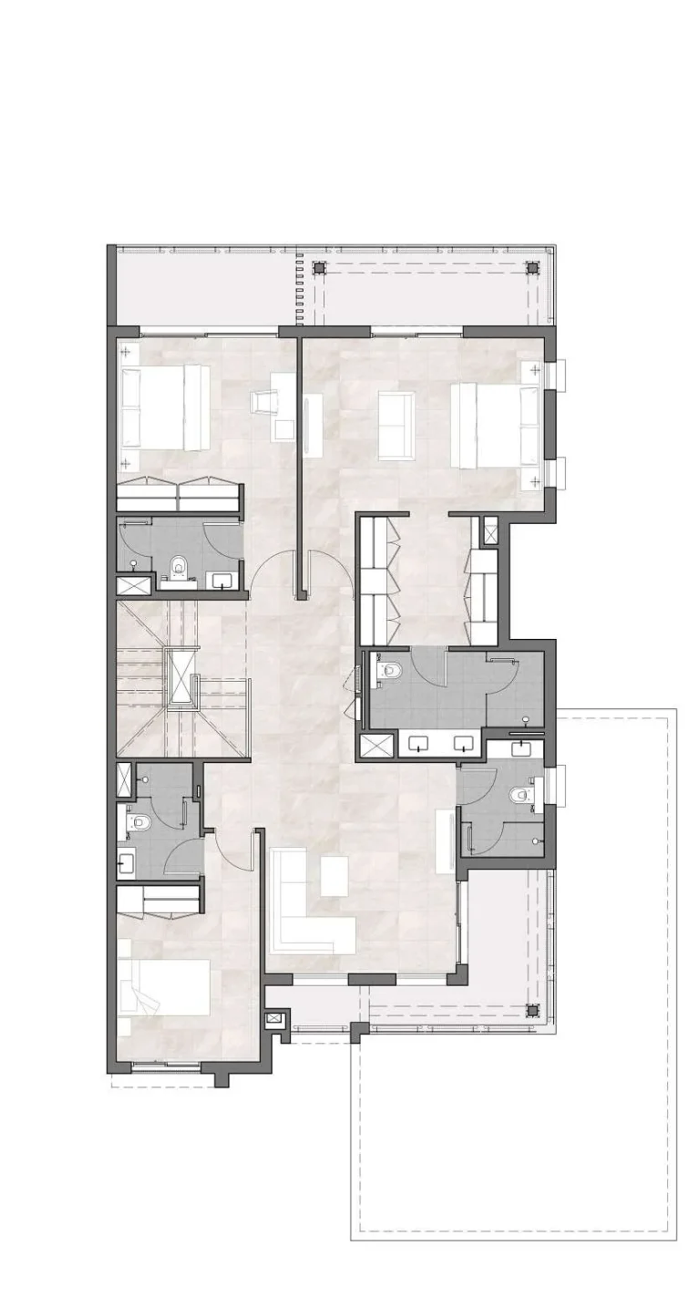 Hayat 1 floor plan 3-спальн.
