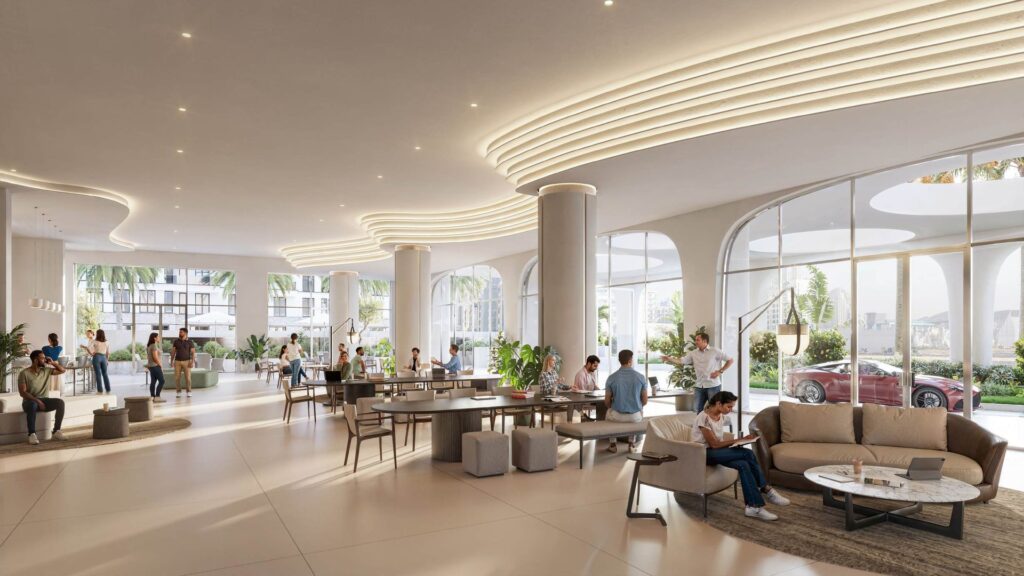 Koro One ground-floor lobby and lounge