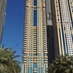 Marina Crown Tower facade, Marina Crown Tower, Dubai Marina, Dubai