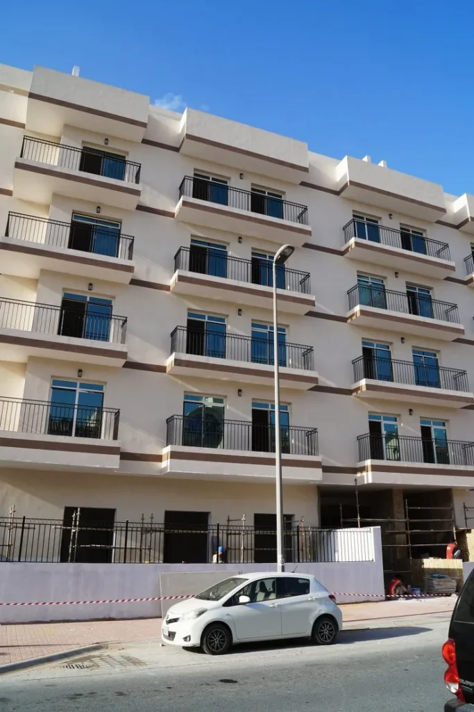 building facade, May Residence Tower 1, JVC District 10, Dubai