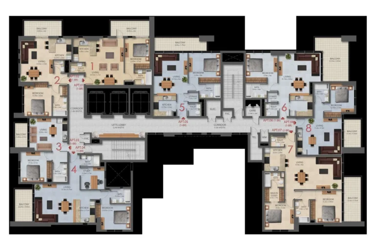 Murano Residence 5 floor plan Typical floor plate