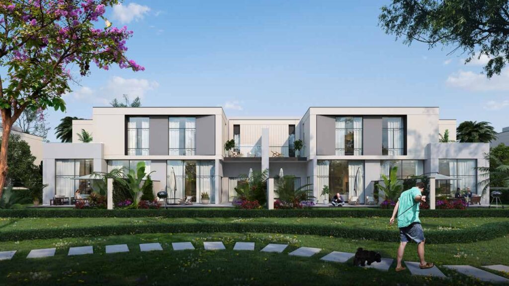 Exterior and interior views of a 4 bedroom townhouse