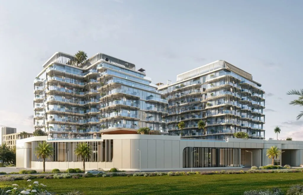 Modern multi-story glass residential building exterior