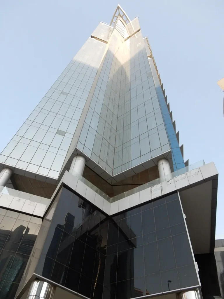 tower glass crown from below, Park Lane Tower (Park Regis Business Bay), Business Bay, Dubai