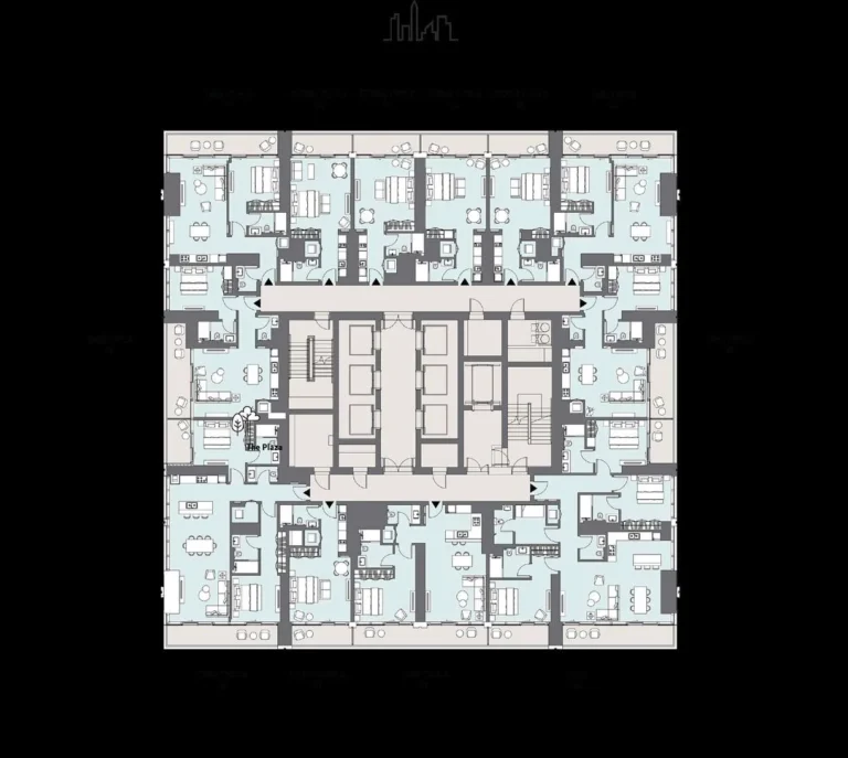 Peninsula Four The Plaza floor plan Поэтажный план