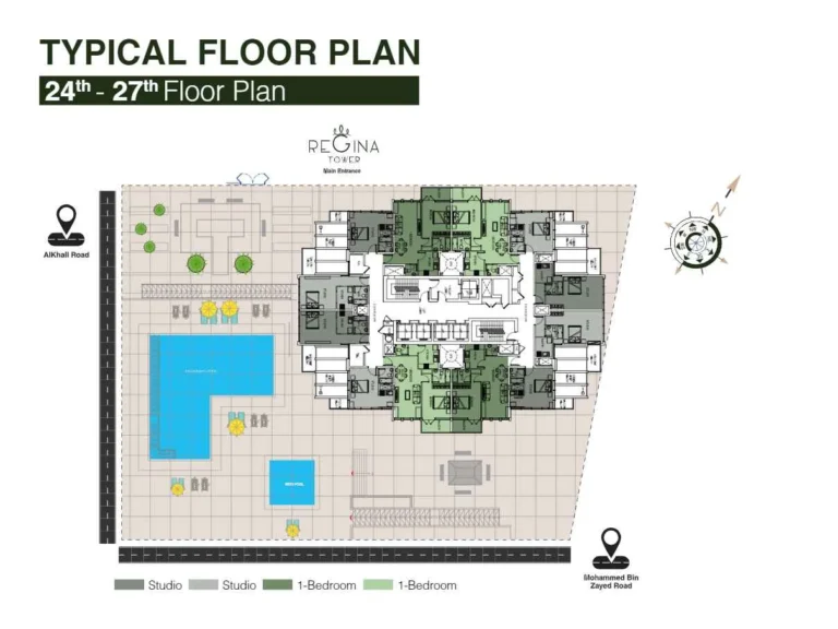 Regina Tower floor plan Поэтажный план