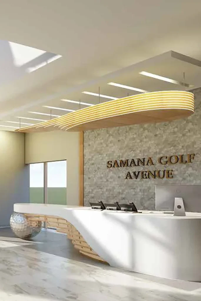 reception render, Samana Golf Avenue, Studio City, Dubai