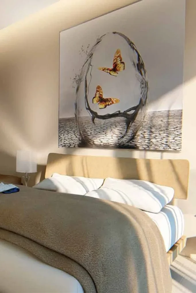 bedroom render, Samana Golf Avenue, Studio City, Dubai