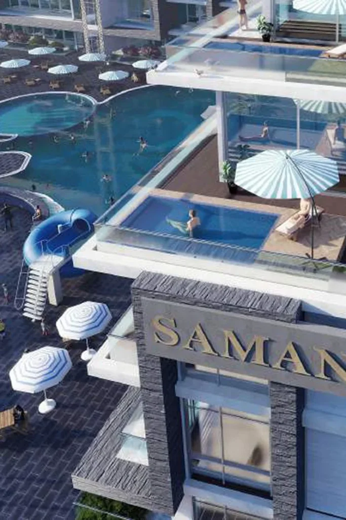 rooftop pool render, Samana Hills, Arjan, Dubai