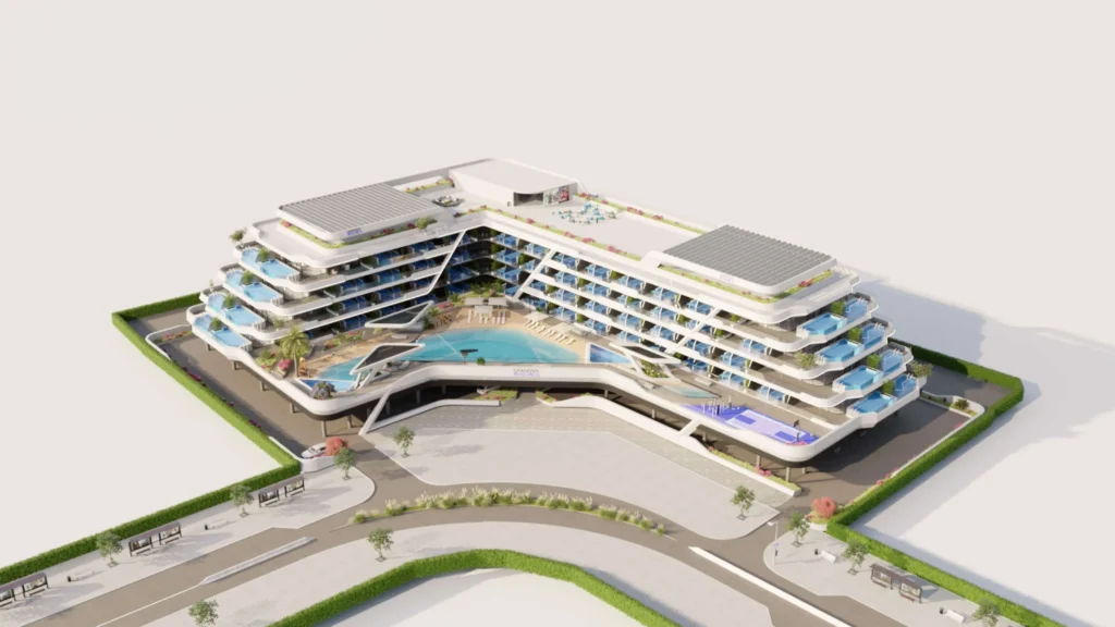 Samana Mykonos by Samana International Real Estate Development in Studio City, Dubai