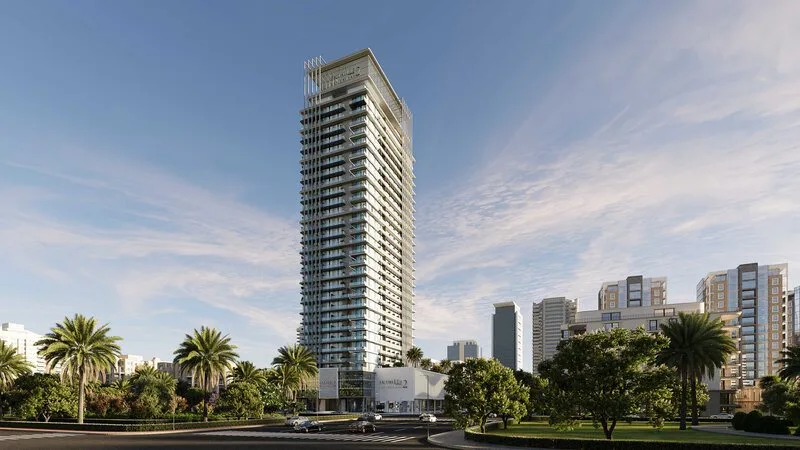 Skyhills Residences 2 tower seen from the street