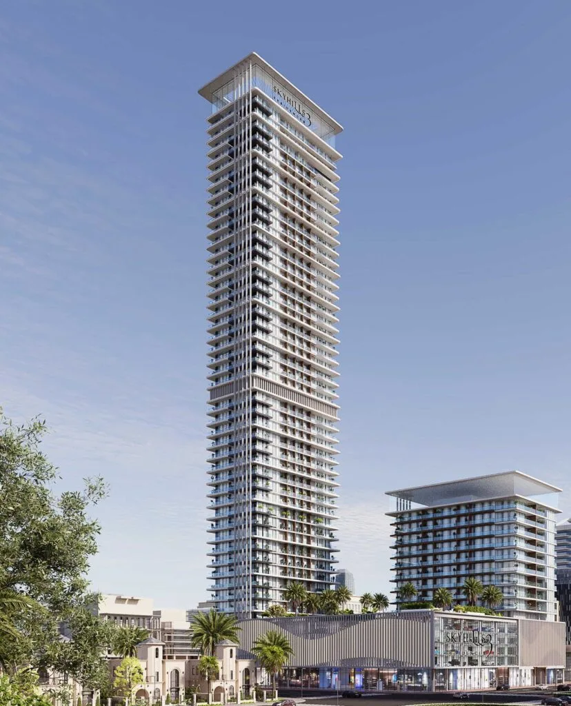 Skyhills Residences 3 high-rise tower and low-rise building in JVC
