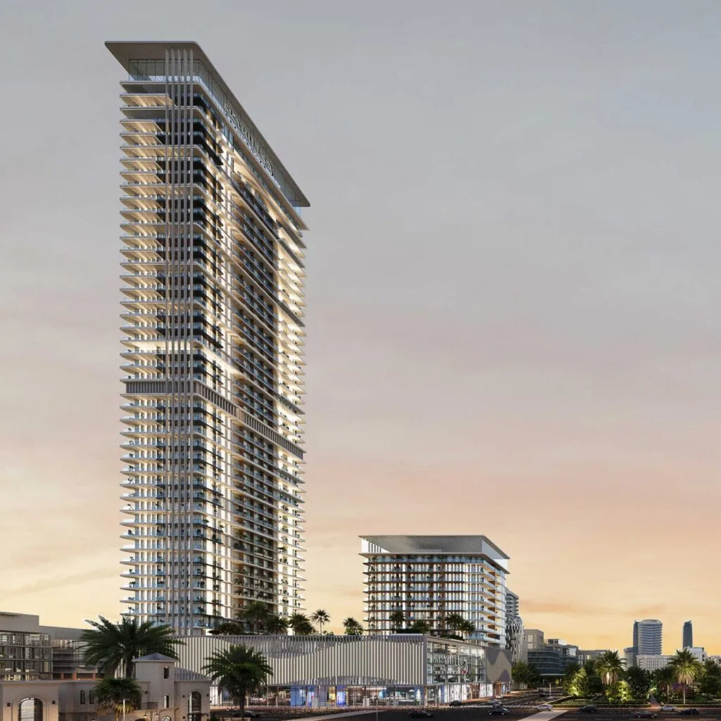 Skyhills Residences 3 Tower A and Tower B at dusk