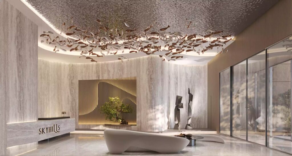 Skyhills Residences entrance lobby design