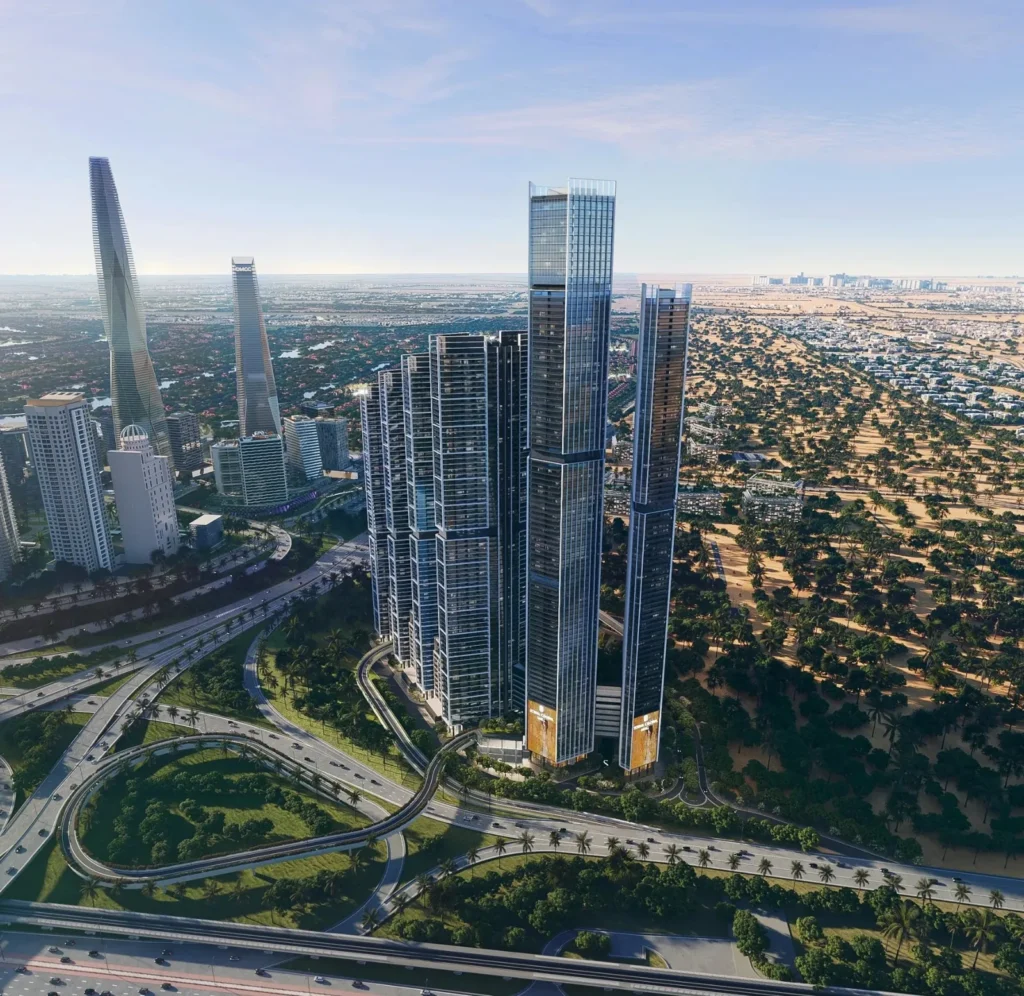 Sobha Central by Sobha Realty, Dubai — aerial view