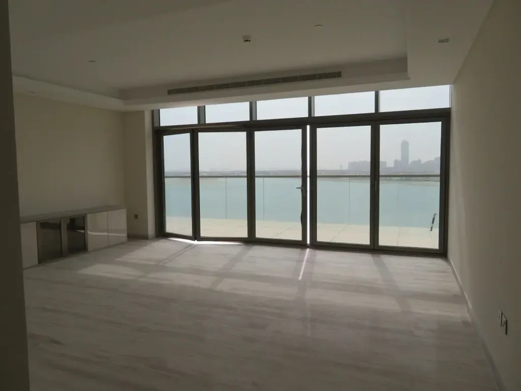 empty living room with sea view, The 8, Palm Jumeirah, Dubai