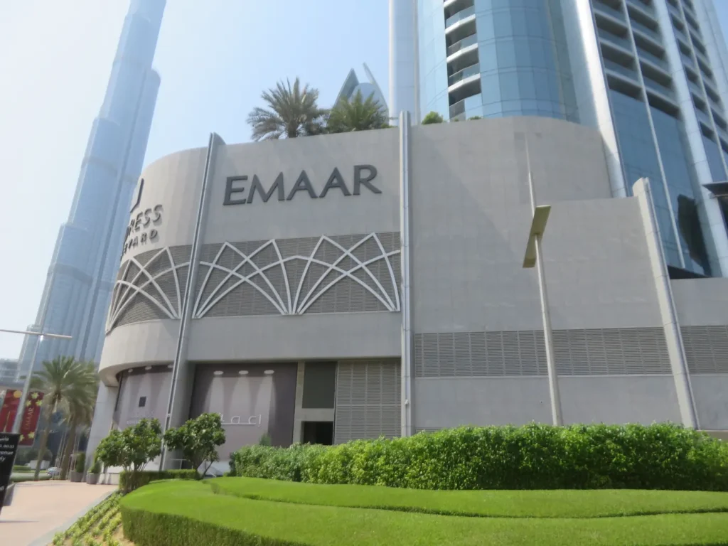 podium entrance with Burj Khalifa, The Address - The Blvd, Downtown Dubai, Dubai