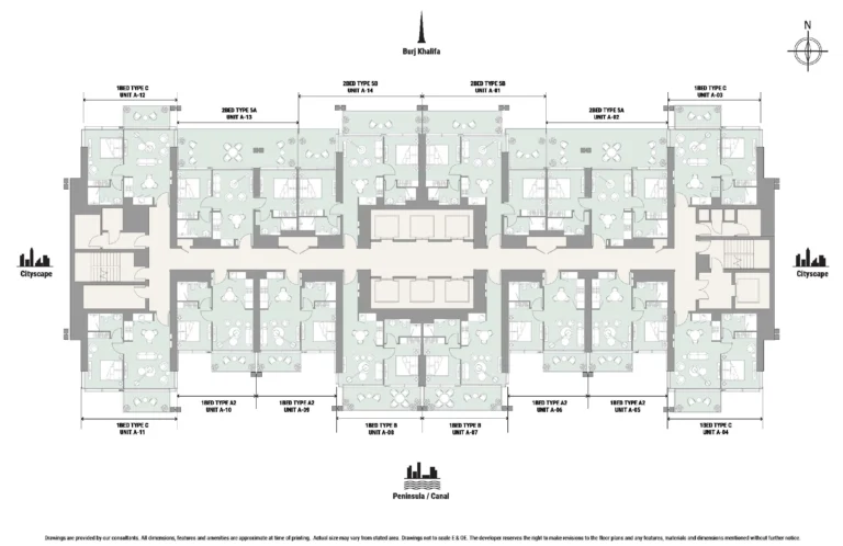 The Edge Business Bay floor plan Typical floor plate