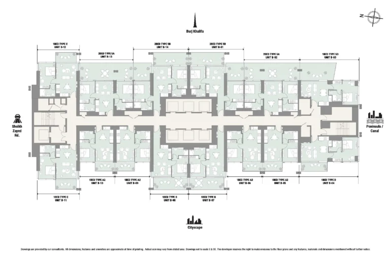The Edge Business Bay floor plan Поэтажный план