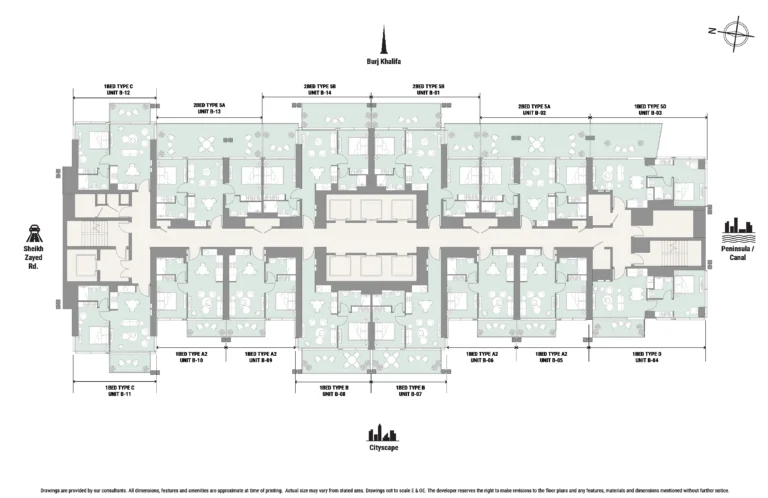 The Edge floor plan Typical floor plate
