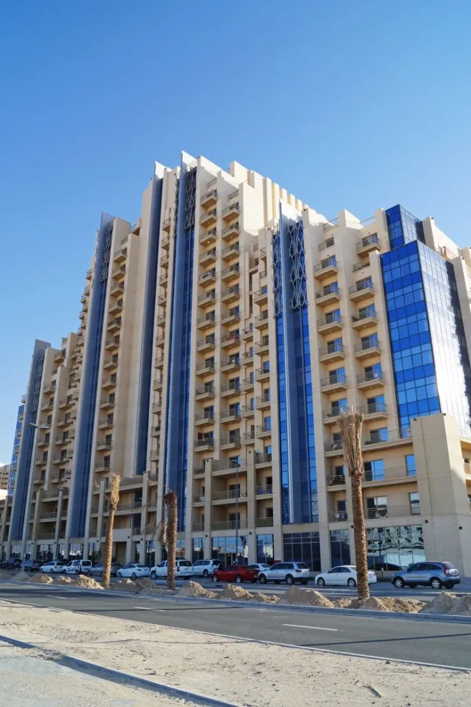 The Manhattan from the street, The Manhattan, JVC District 10, Dubai