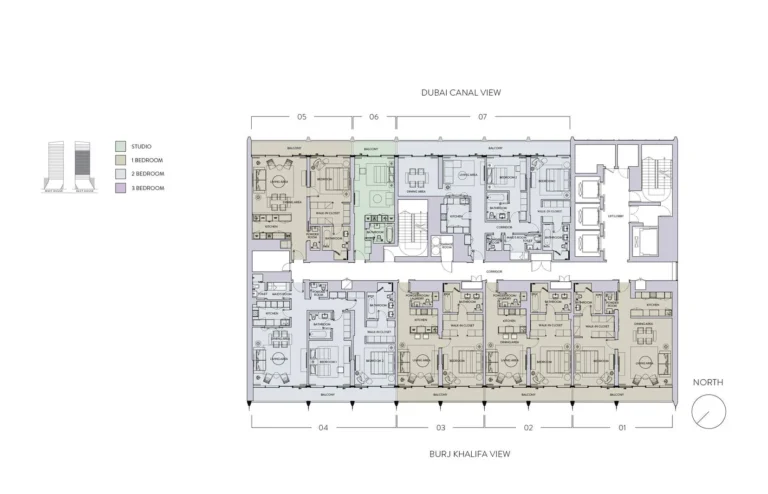 The Sterling floor plan Typical floor plate