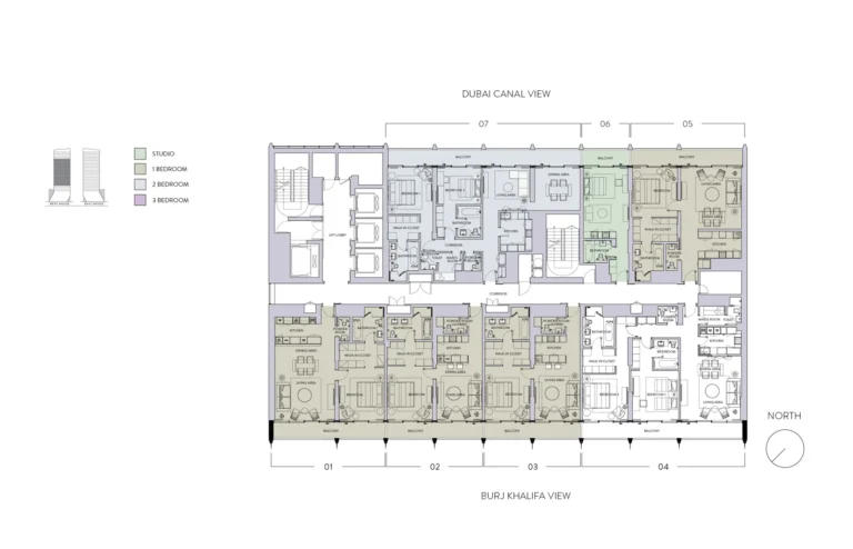 The Sterling floor plan Typical floor plate