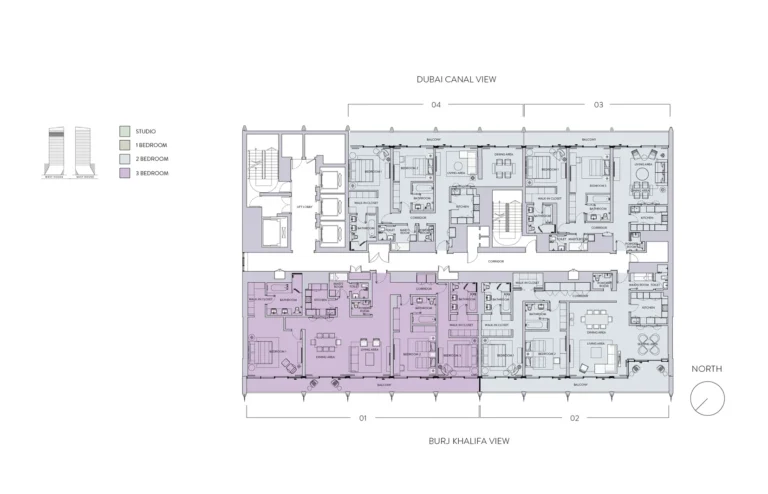 The Sterling floor plan Typical floor plate