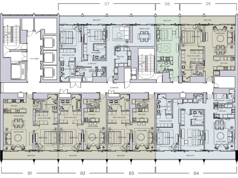 The Sterling floor plan Typical floor plate