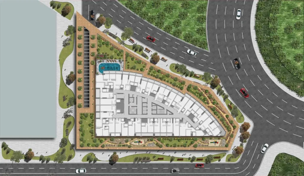 The V Tower in DubaiLand Residence Complex